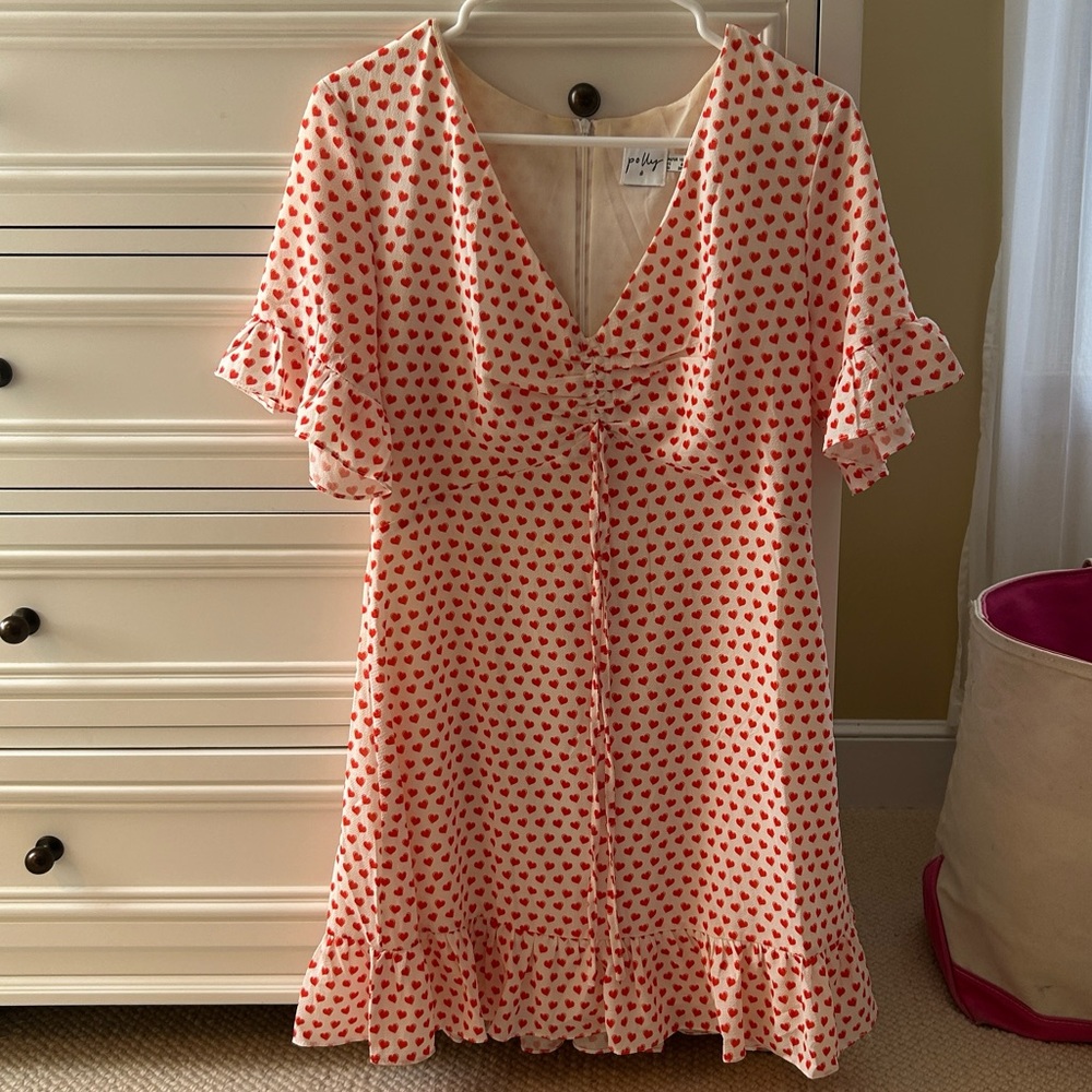 Princess Polly Red Heart Mini Dress